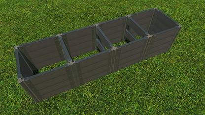 2' x 8' Raised Garden Bed (2' Sections) Raised Garden Beds Frame It All Weathered Wood 2" 4 = 22"