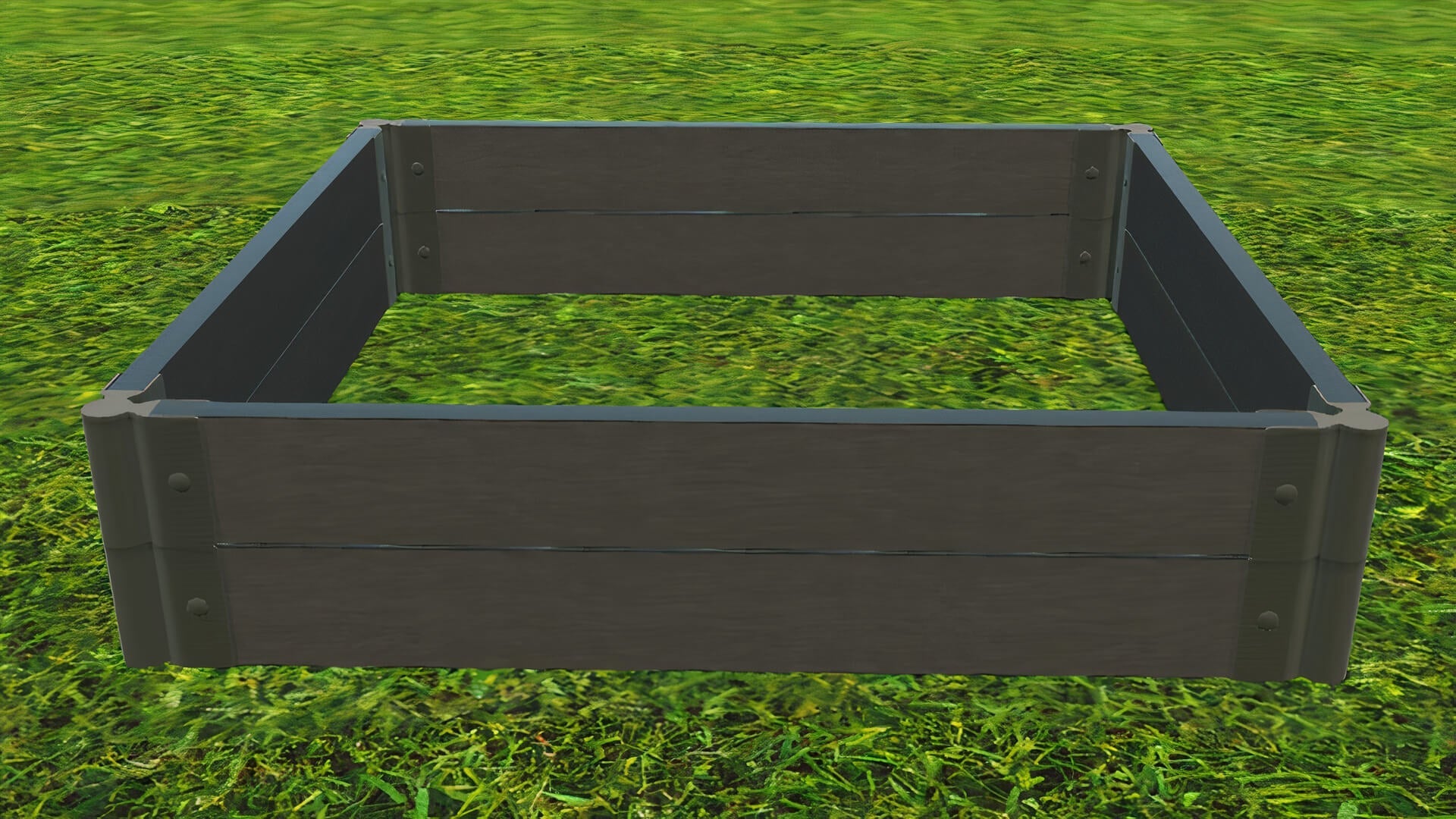 4' x 4' Raised Garden Bed Raised Garden Beds Frame It All Weathered Wood 2" 2 = 11"