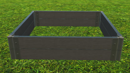 4' x 4' Raised Garden Bed Raised Garden Beds Frame It All Weathered Wood 2" 2 = 11"