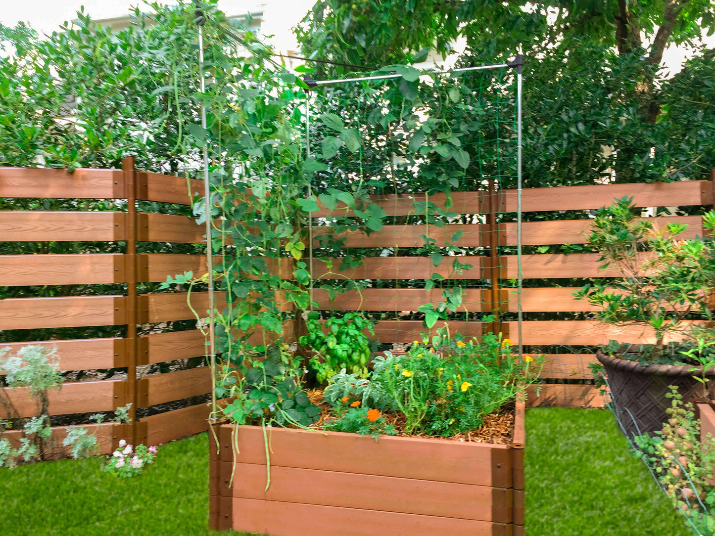 4' x 4' Raised Garden Bed with Trellis Raised Garden Beds Frame It All Classic Sienna 1" 3 = 16.5"