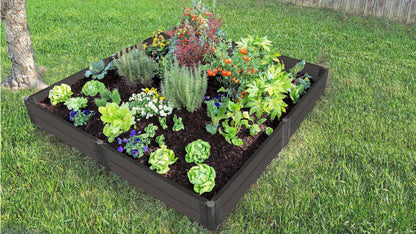 8' x 8' Raised Garden Bed Raised Garden Beds Frame It All Weathered Wood 2" 2 = 11"
