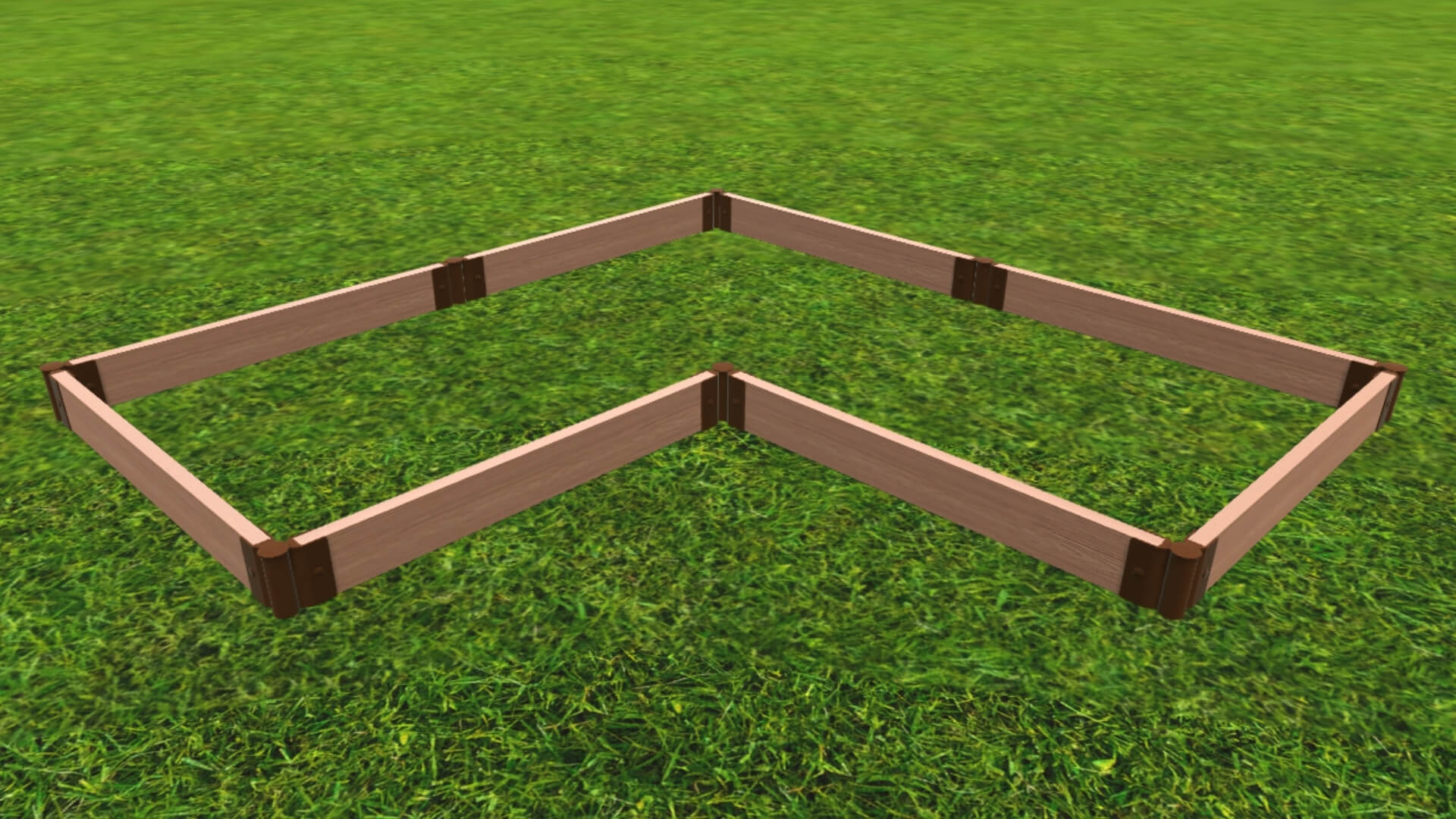'Arrowhead' - 8' x 8' Straight Corner Raised Garden Bed Raised Garden Beds Frame It All Classic Sienna 2