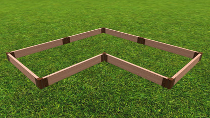 'Arrowhead' - 8' x 8' Straight Corner Raised Garden Bed Raised Garden Beds Frame It All Classic Sienna 2" 1 = 5.5"