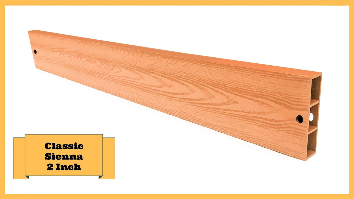 Classic Sienna 4' Snap-Lock Ready 2" Profile Composite Straight Board Parts Frame It All Classic Sienna Straight 2 Inch Width x 4 Foot Length