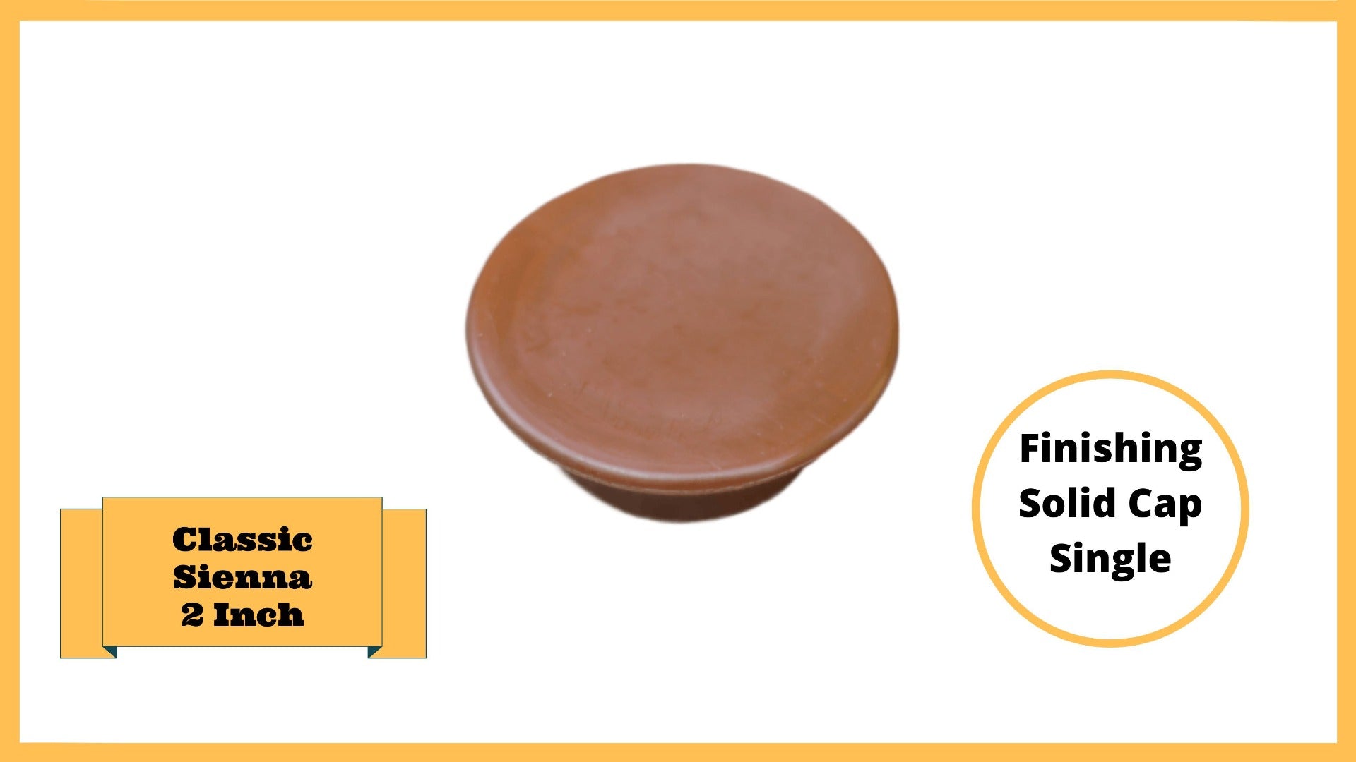 Raised Garden Bed Finishing Solid Cap – 2” Replacement (Single-Brown)