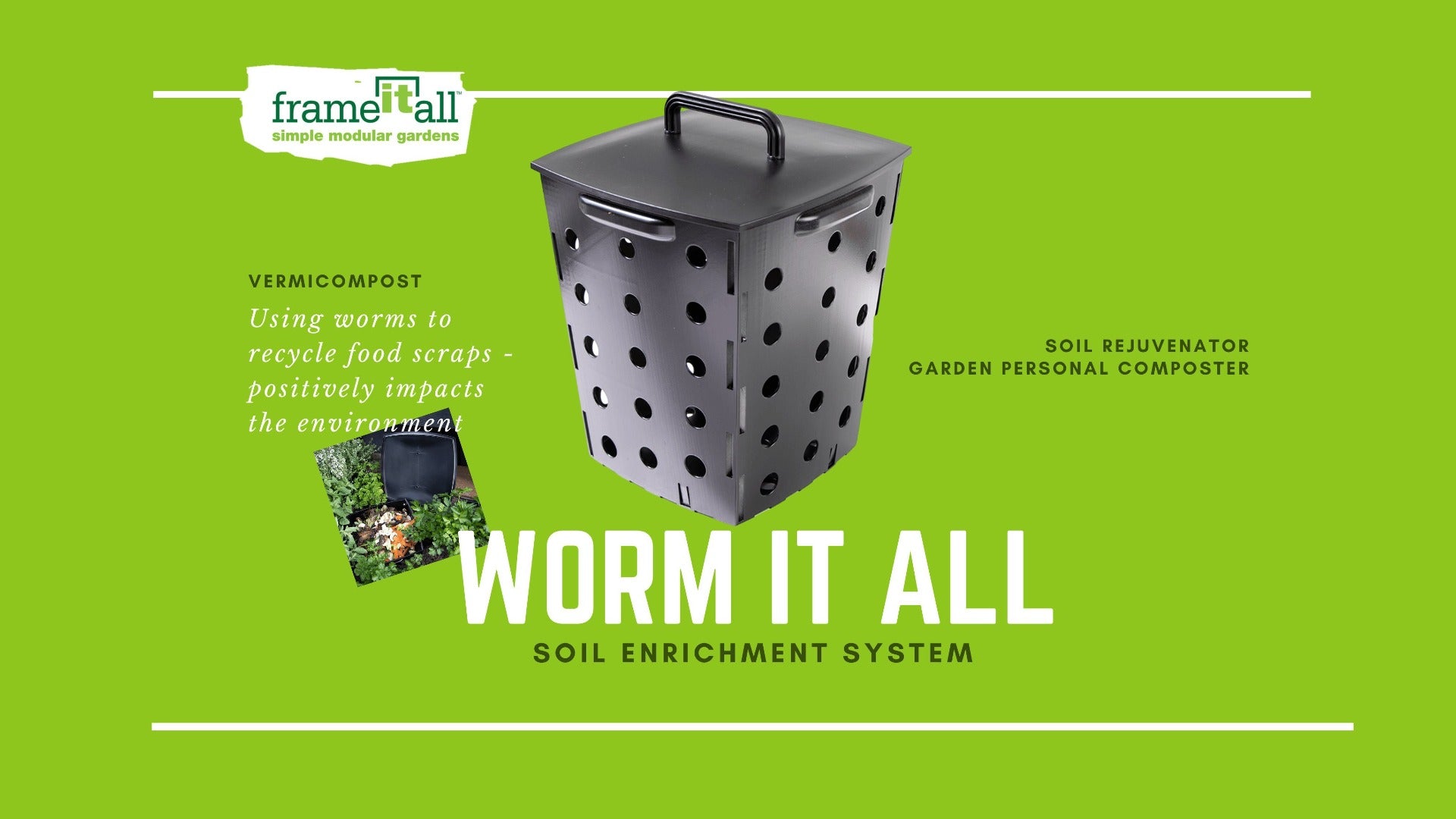 Worm composter with vermicompost information