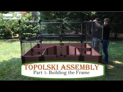 Walk-In 'Topolski' 8' x 8' Animal Barrier Raised Garden Bed - 2" Profile