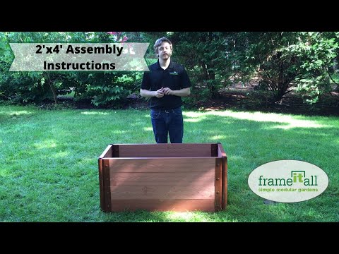 Self-Watering Elevated Cedar Planter Box, 2' x 4