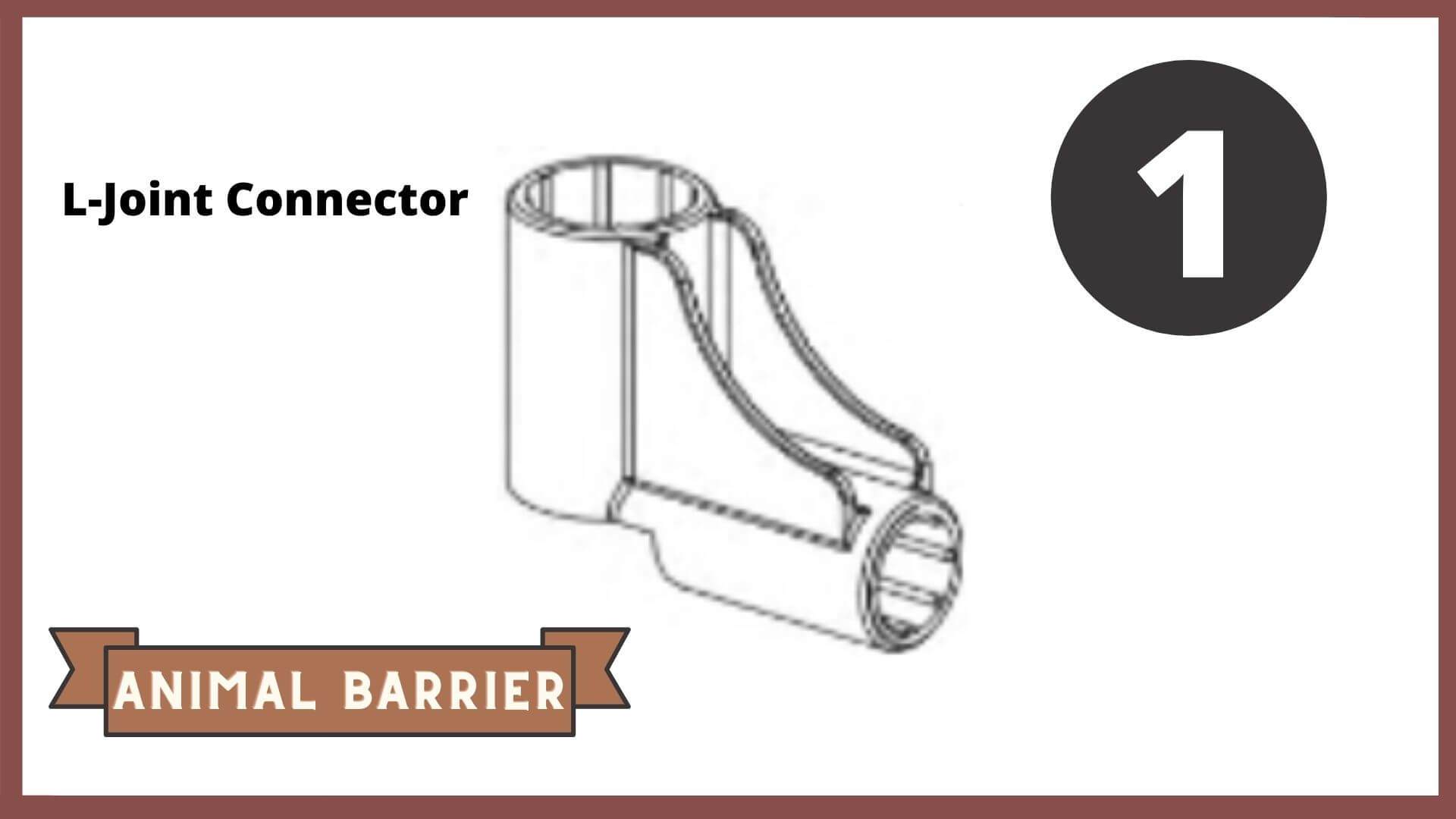 REPLACEMENT PARTS for: Stack & Extend Animal Barrier Kits & Gardens Accessories Frame It All Part #1 - L-Connector 