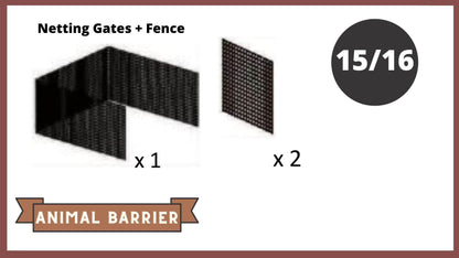 REPLACEMENT PARTS for: Stack & Extend Animal Barrier Kits & Gardens Accessories Frame It All Part #15 & #16 - Animal Barrier Netting Bundle 