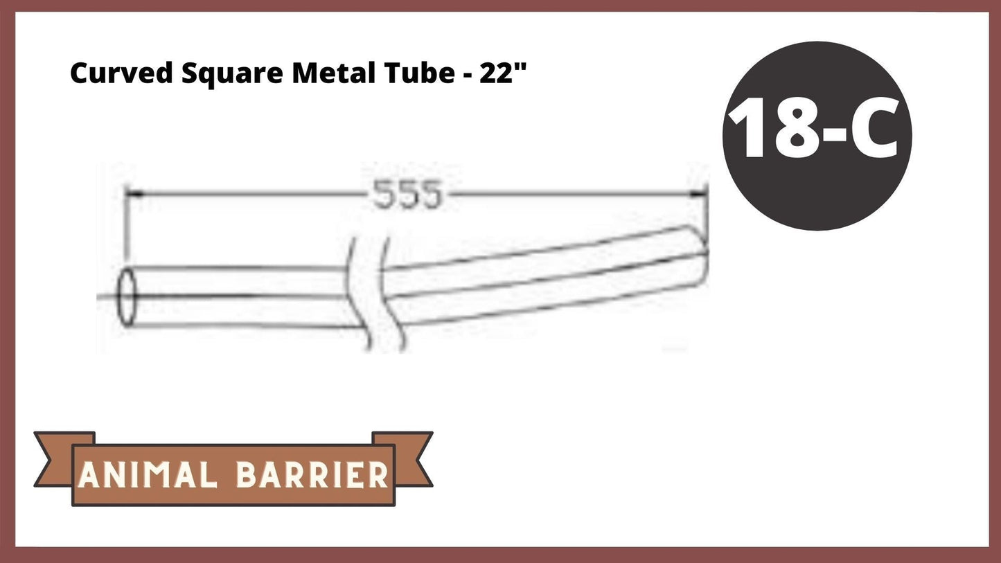 REPLACEMENT PARTS for: Stack & Extend Animal Barrier Kits & Gardens Accessories Frame It All Part #18-C - Horizontal Square Tube - 22" (curved) 