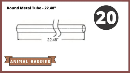 REPLACEMENT PARTS for: Stack & Extend Animal Barrier Kits & Gardens Accessories Frame It All Part #20 - Vertical Round Metal Tube - 22.48" (straight) 