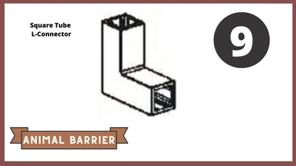 REPLACEMENT PARTS for: Stack & Extend Animal Barrier Kits & Gardens Accessories Frame It All Part 9# - Square Tube L-Connector 
