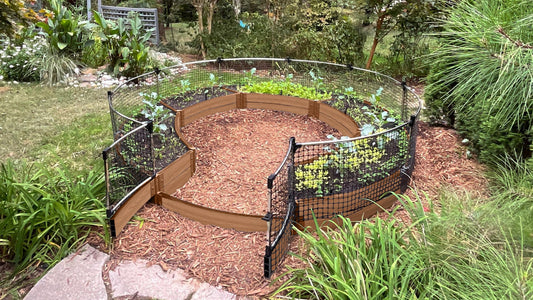 'Roundabout' 10' x 10' Raised Garden Bed Raised Garden Beds Frame It All Classic Sienna 2 Inch None 2 Foot
