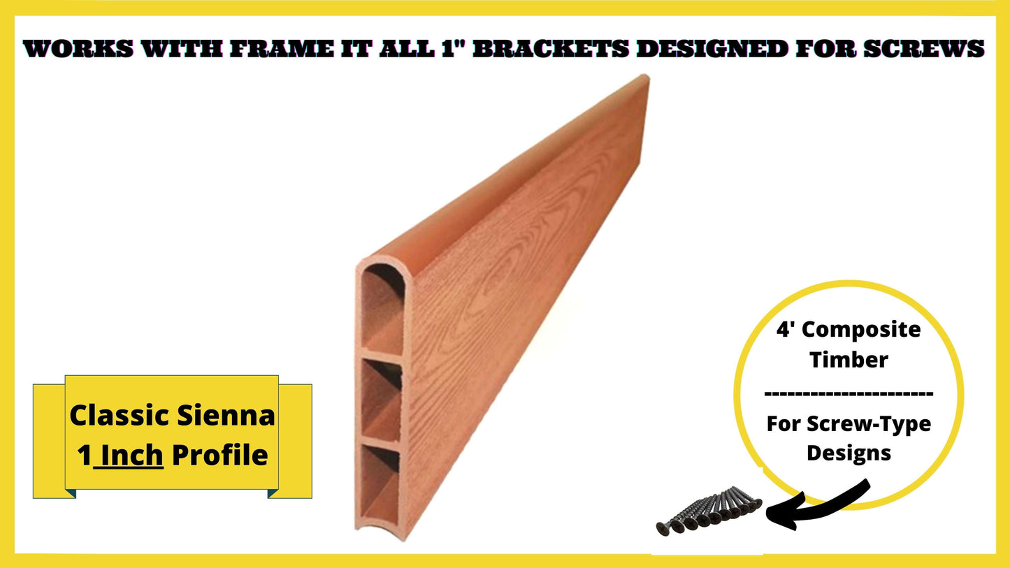 Screw-Type Components Parts Frame It All 1" 4ft Straight Screw-In Board 