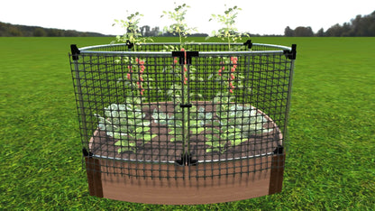 Stack & Extend 'Animal Barrier' with Gate - 4 Foot Wide Curved Panels Accessories Frame It All 