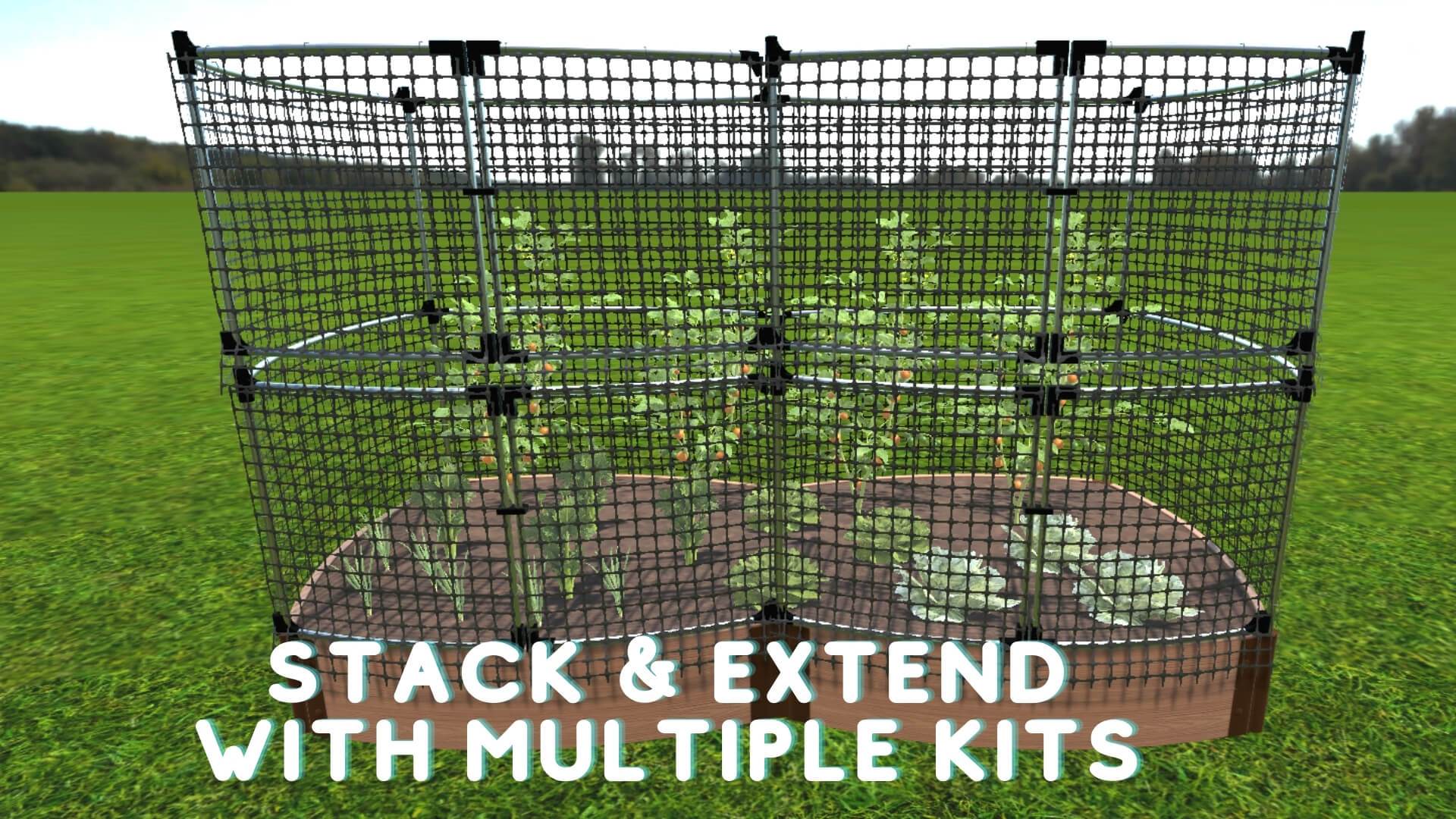 Stack & Extend 'Animal Barrier' with Gate - 4 Foot Wide Curved Panels Accessories Frame It All 