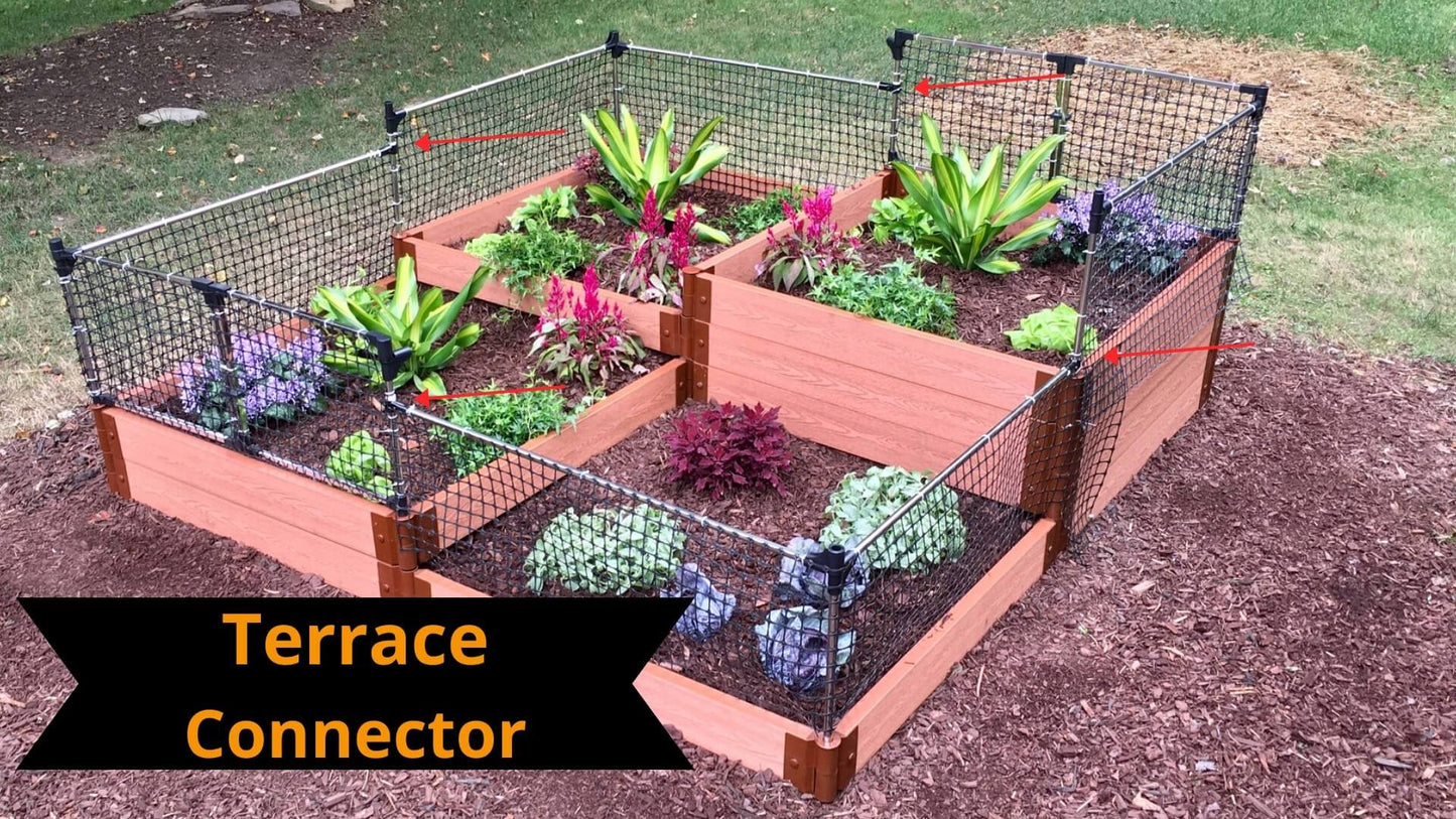 Terrace Connector: Connects Veggie Wall/Animal Barrier for Terraced Gardens - 2 Pack Accessories Frame It All 