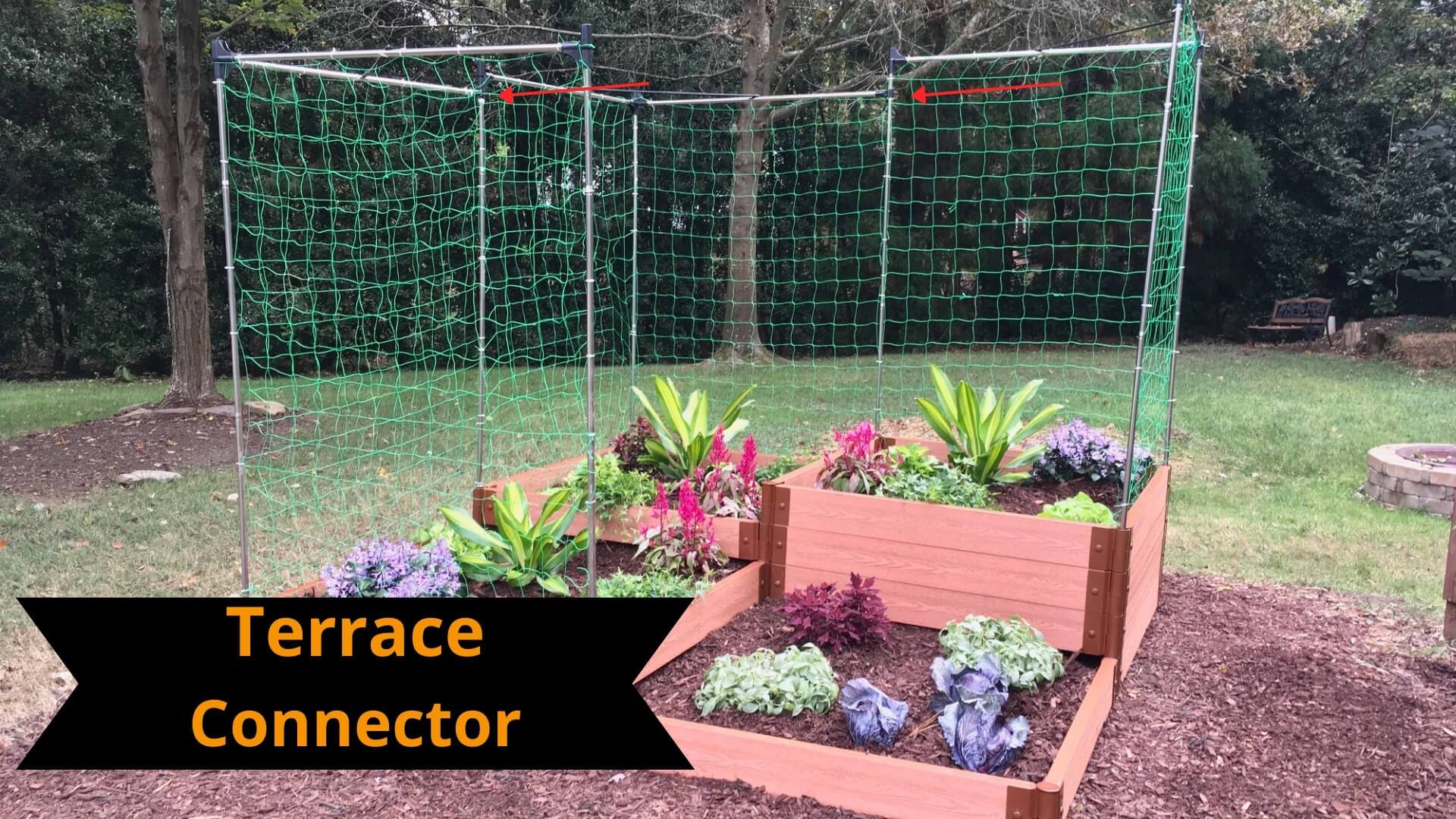Terrace Connector: Connects Veggie Wall/Animal Barrier for Terraced Gardens - 2 Pack Accessories Frame It All 