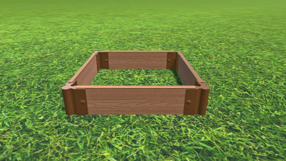 Tool-Free 2' x 2' Raised Garden Bed Raised Bed Planters Frame It All Classic Sienna 1" 1 = 5.5"