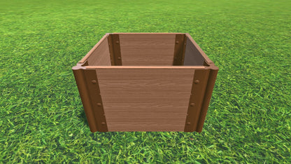 Tool-Free 2' x 2' Raised Garden Bed Raised Bed Planters Frame It All Classic Sienna 1" 3 = 16.5"