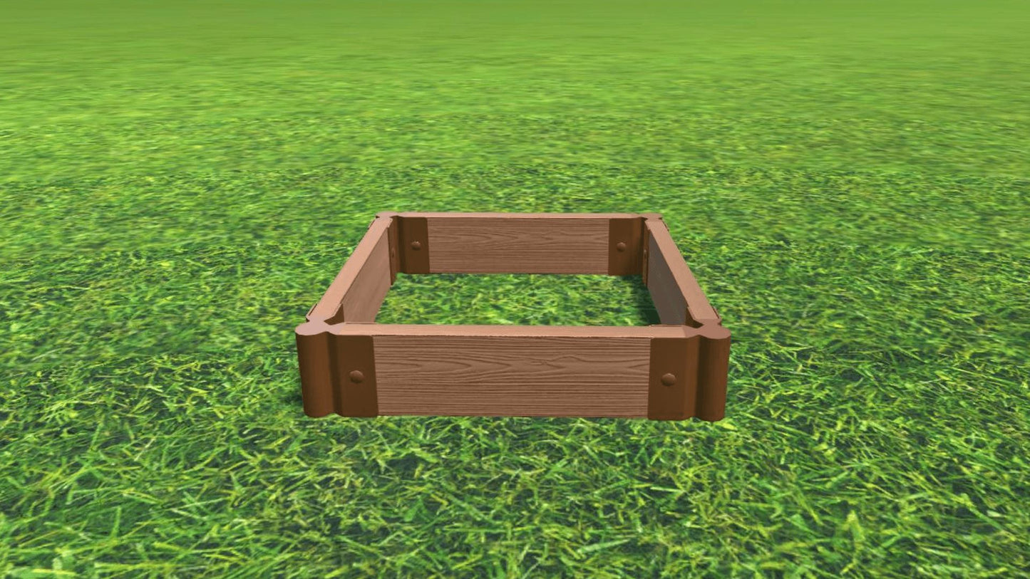 Tool-Free 2' x 2' Raised Garden Bed Raised Bed Planters Frame It All Classic Sienna 2" 1 = 5.5"