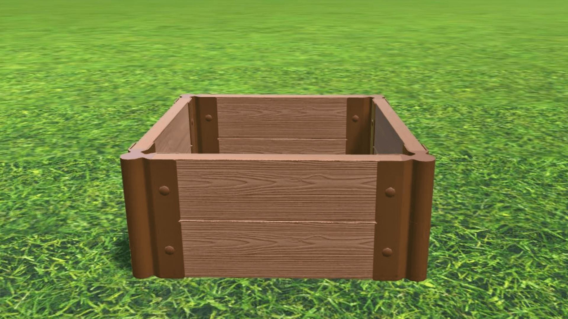 Tool-Free 2' x 2' Raised Garden Bed Raised Bed Planters Frame It All Classic Sienna 2" 2 = 11"