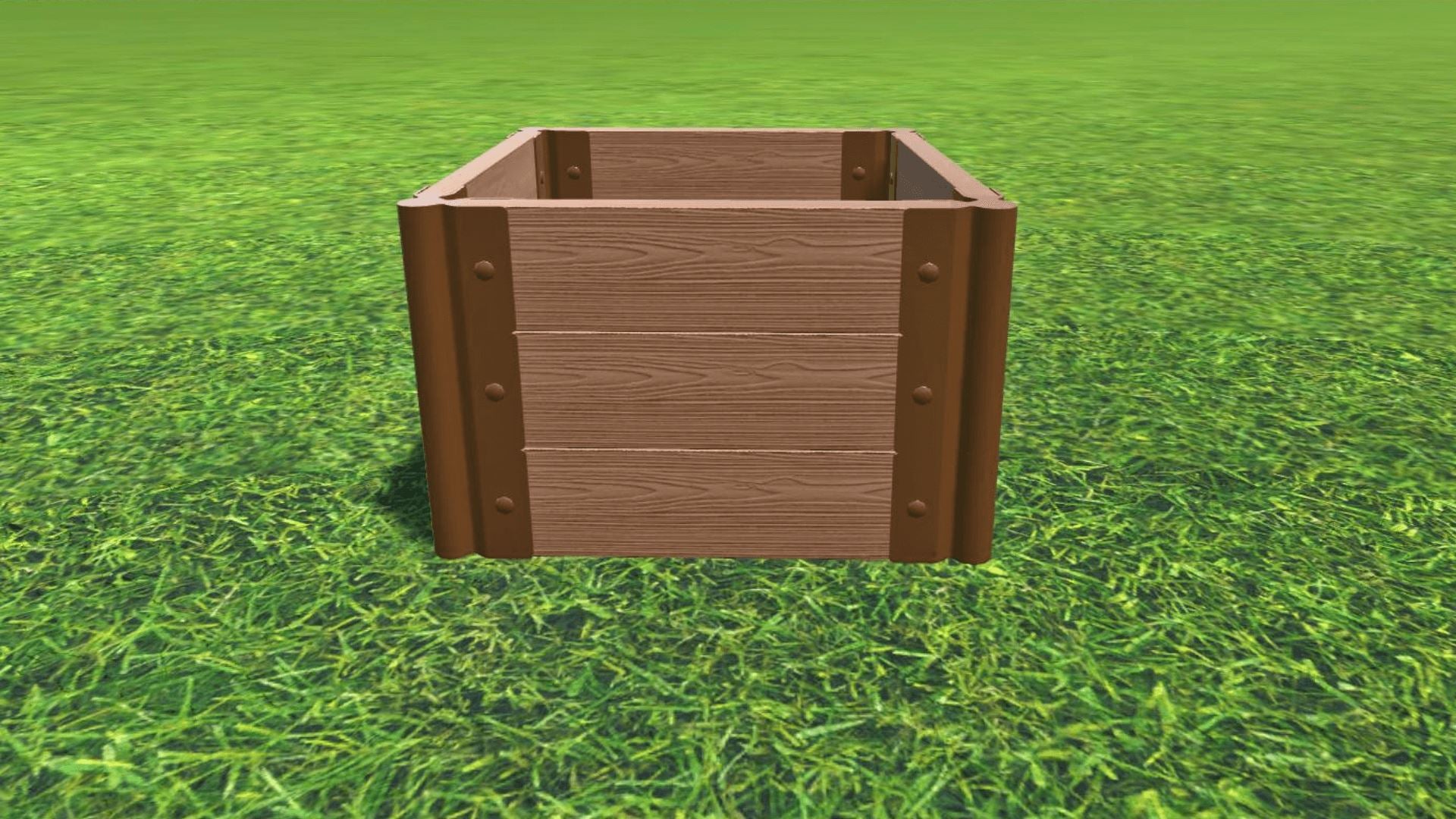 Tool-Free 2' x 2' Raised Garden Bed Raised Bed Planters Frame It All Classic Sienna 2" 3 = 16.5"