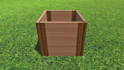 Tool-Free 2' x 2' Raised Garden Bed Raised Bed Planters Frame It All Classic Sienna 2" 4 = 22"