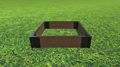 Tool-Free 2' x 2' Raised Garden Bed Raised Bed Planters Frame It All Uptown Brown 1" 1 = 5.5"
