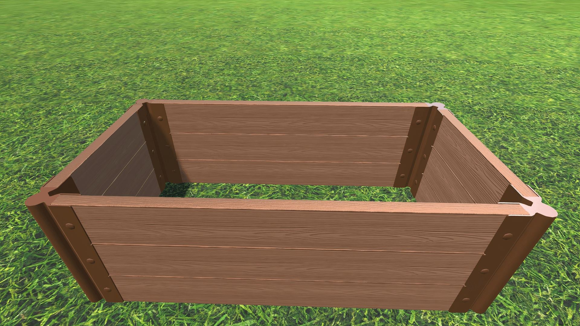 Tool-Free 2' x 4' Raised Garden Bed Raised Bed Planters Frame It All Classic Sienna 2" 3 = 16.5"