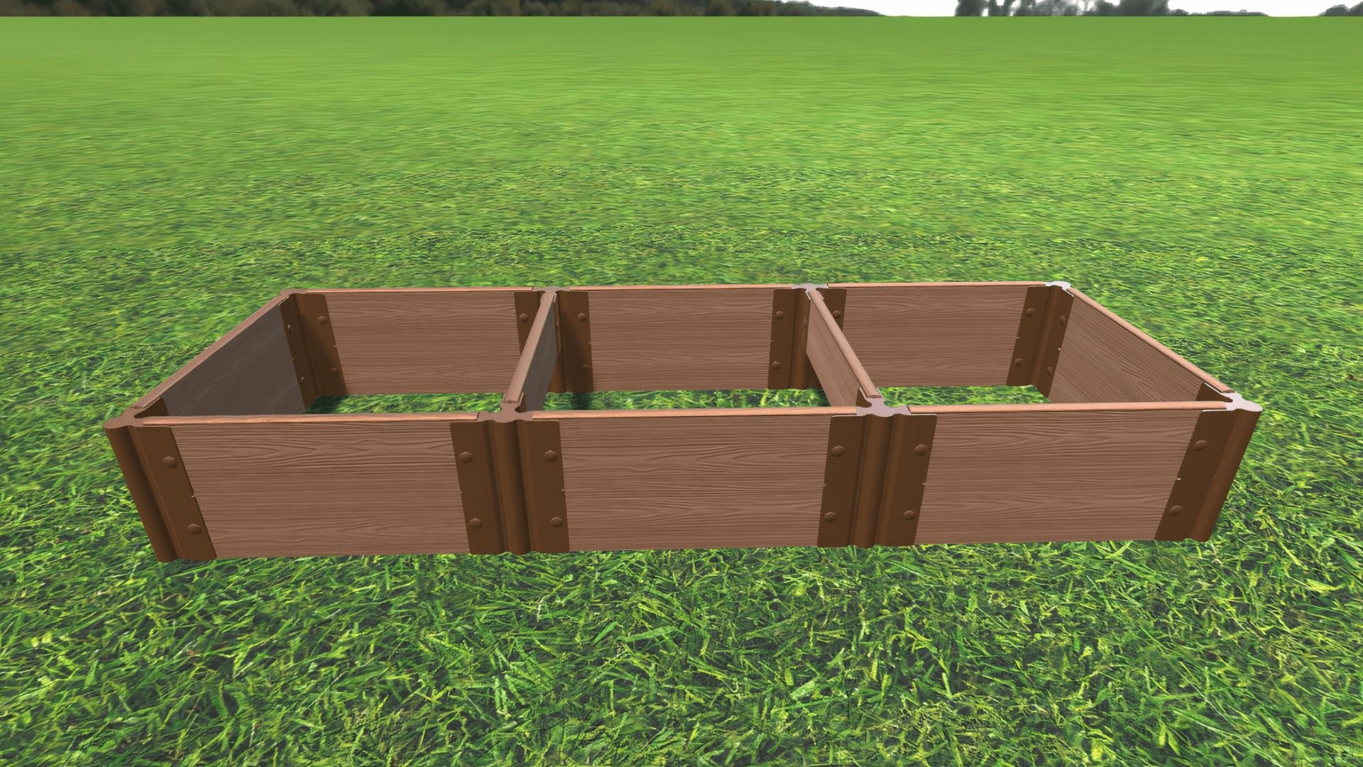 Tool-Free 2' x 6' Raised Garden Bed Raised Bed Planters Frame It All Classic Sienna 1'' 2 = 11"