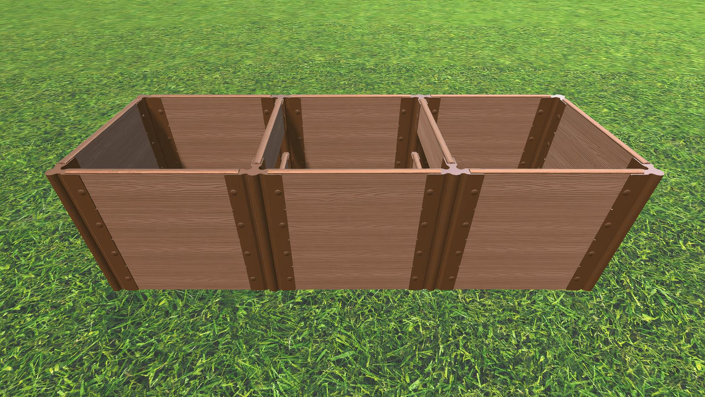 Tool-Free 2' x 6' Raised Garden Bed Raised Bed Planters Frame It All Classic Sienna 1'' 4 = 22"