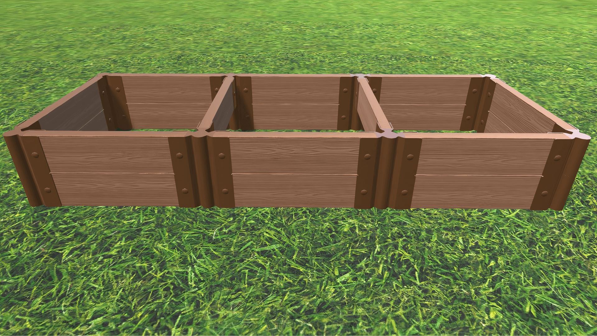Tool-Free 2' x 6' Raised Garden Bed Raised Bed Planters Frame It All Classic Sienna 2" 2 = 11"