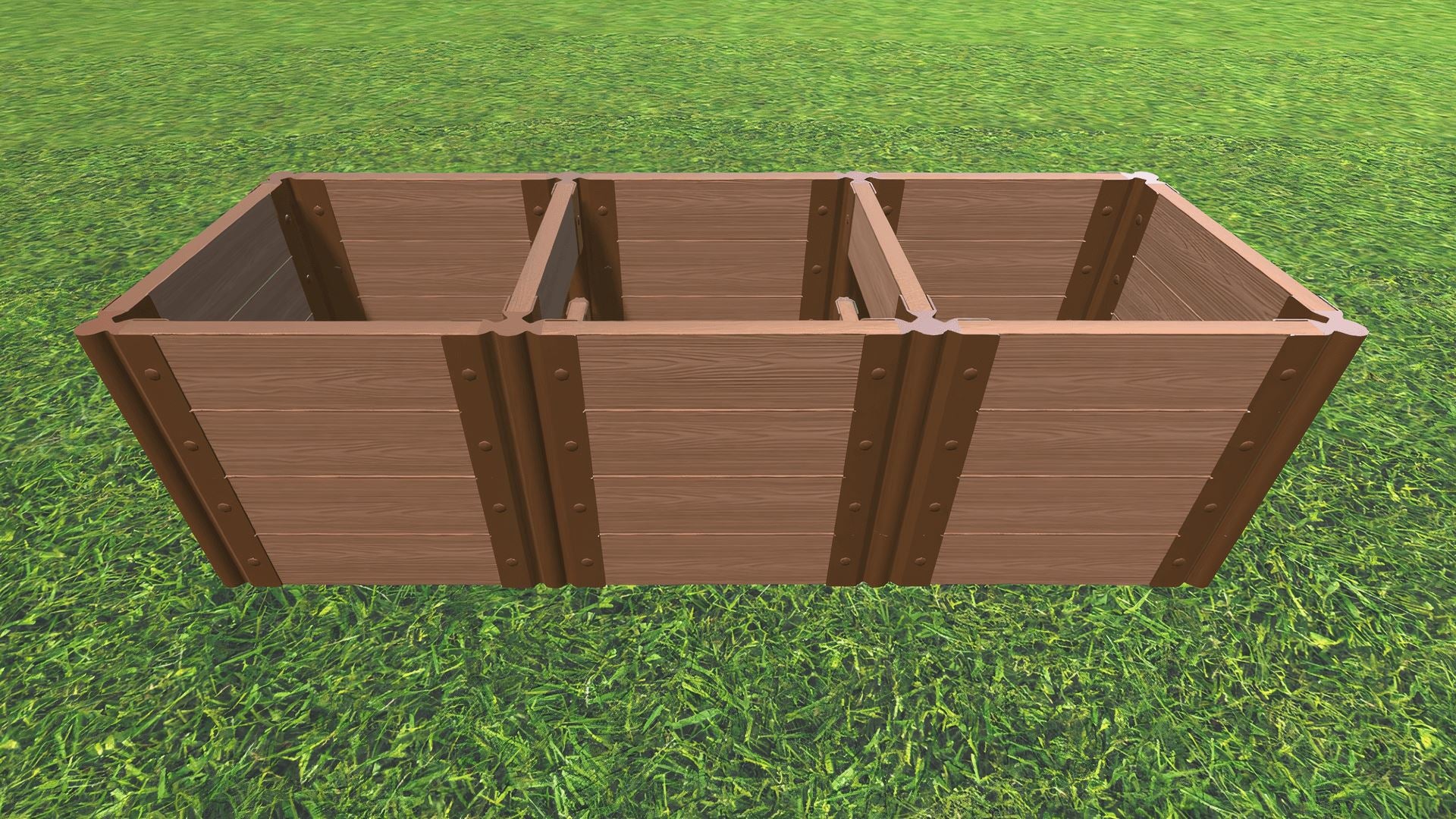 Tool-Free 2' x 6' Raised Garden Bed Raised Bed Planters Frame It All Classic Sienna 2" 4 = 22"