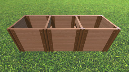Tool-Free 2' x 6' Raised Garden Bed Raised Bed Planters Frame It All Classic Sienna 2" 4 = 22"