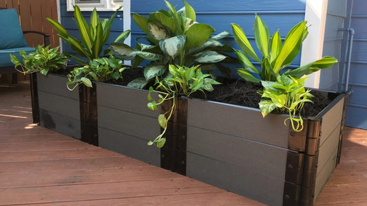 Tool-Free 2' x 6' Raised Garden Bed Raised Bed Planters Frame It All Weathered Wood 1'' 3 = 16.5"