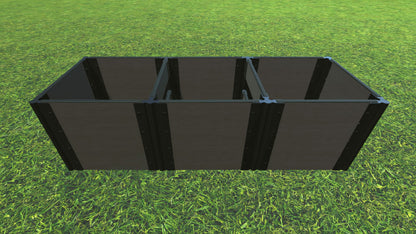 Tool-Free 2' x 6' Raised Garden Bed Raised Bed Planters Frame It All Weathered Wood 1'' 4 = 22"
