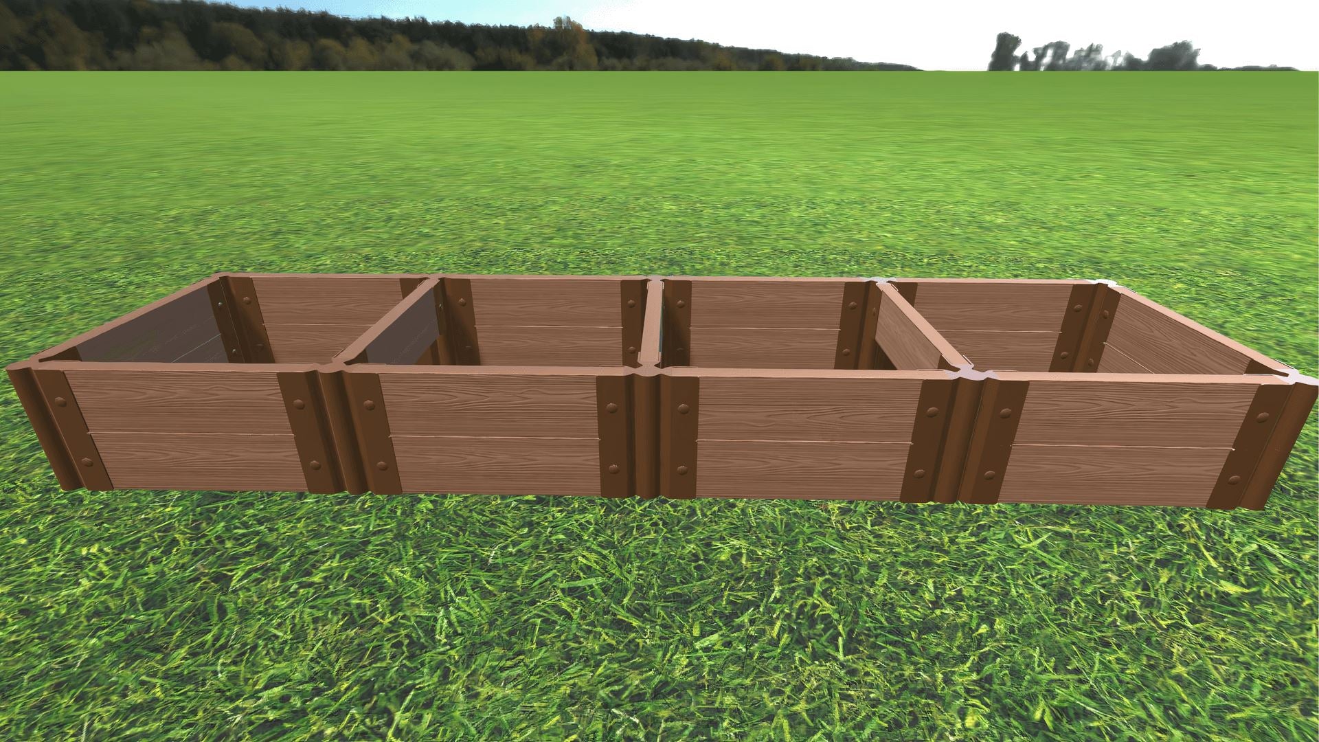 Tool-Free 2' x 8' Raised Garden Bed (2' Sections) Raised Bed Planters Frame It All Classic Sienna 2" 2 = 11"