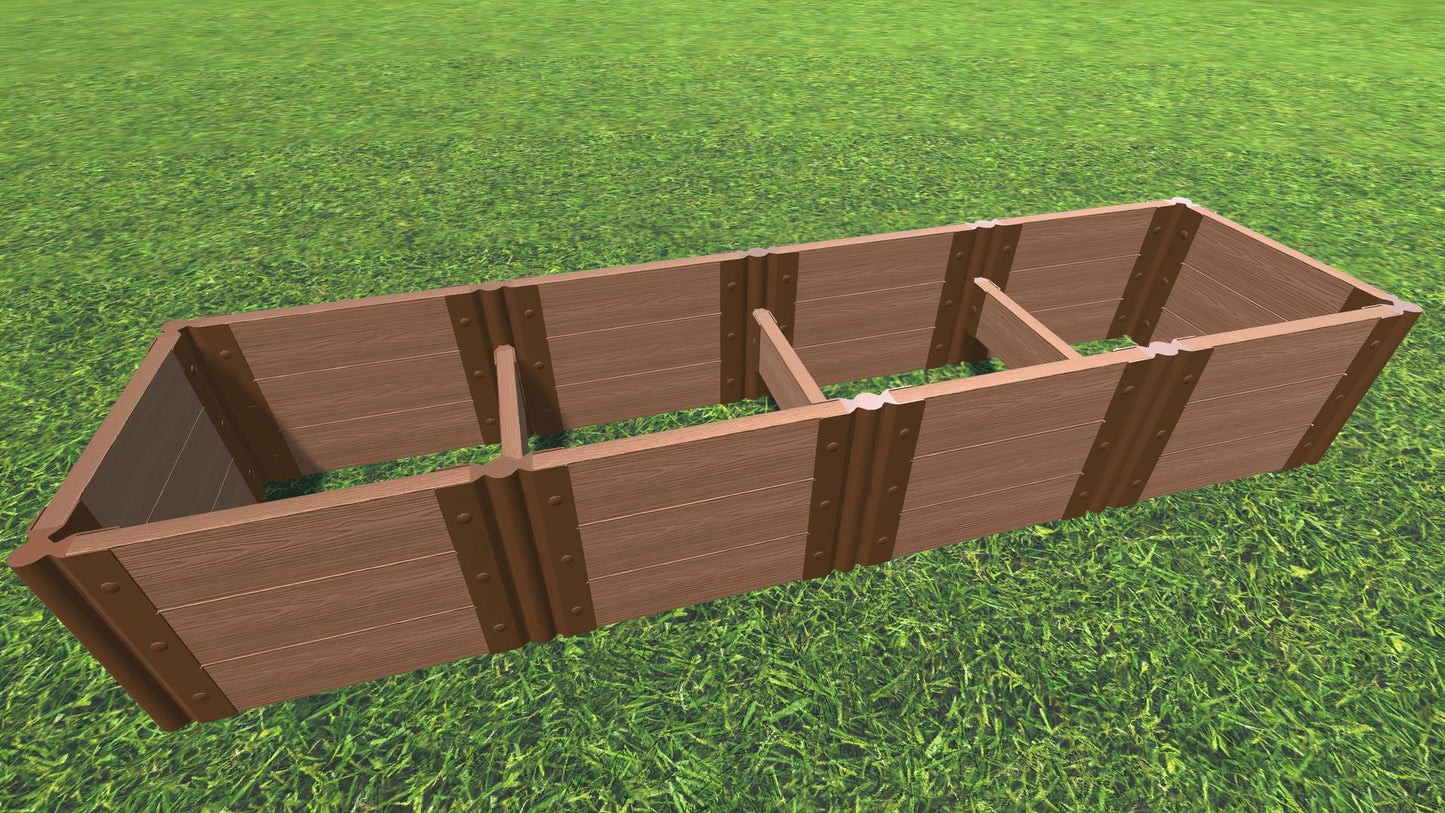 Tool-Free 2' x 8' Raised Garden Bed (2' Sections) Raised Bed Planters Frame It All Classic Sienna 2" 3 = 16.5"