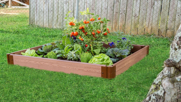 Wooden Four-Cube Self-Contained Raised Bed Garden Planter