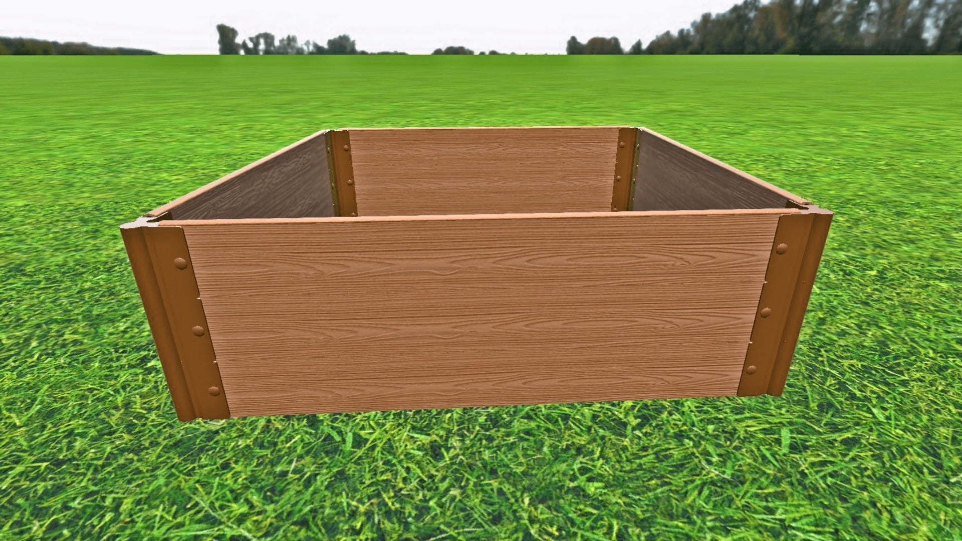 Tool-Free 4' x 4' Raised Garden Bed Raised Garden Beds Frame It All Classic Sienna 1