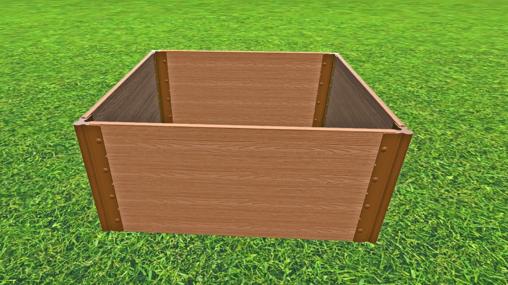Tool-Free 4' x 4' Raised Garden Bed Raised Garden Beds Frame It All Classic Sienna 1" 4 = 22"