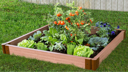Tool-Free 4' x 4' Raised Garden Bed Raised Garden Beds Frame It All Classic Sienna 2" 1 = 5.5"