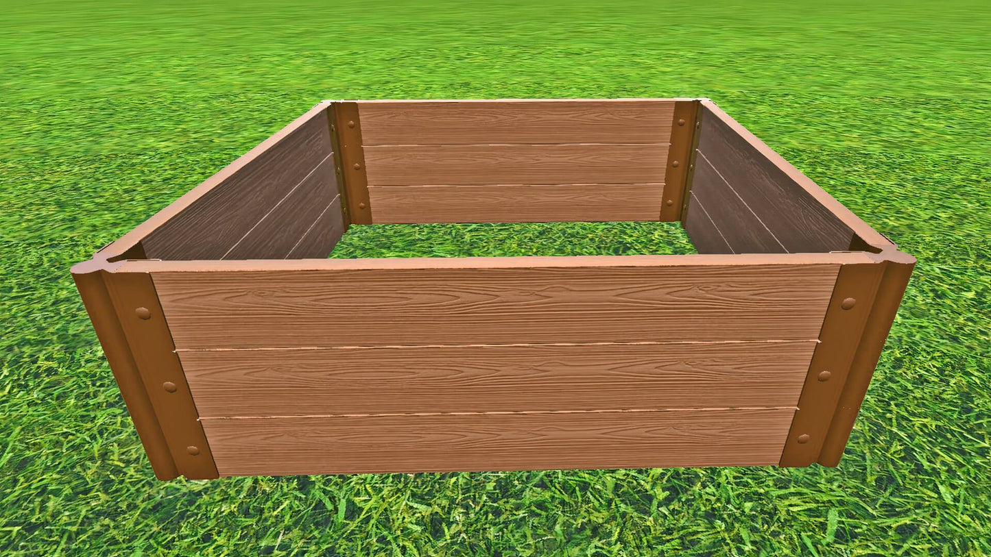 Tool-Free 4' x 4' Raised Garden Bed Raised Garden Beds Frame It All Classic Sienna 2" 3 = 16.5"