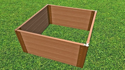 Tool-Free 4' x 4' Raised Garden Bed Raised Garden Beds Frame It All Classic Sienna 2" 4 = 22"
