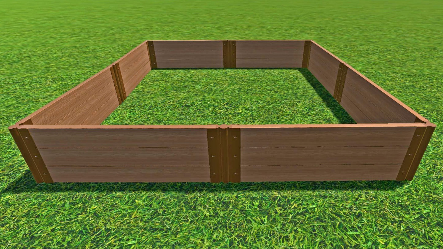 Tool-Free 8' x 8' Raised Garden Bed Raised Garden Beds Frame It All Classic Sienna 2" 3