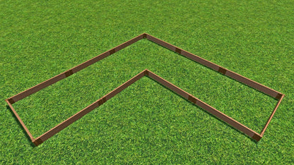 Tool-Free 'L-Shaped' 12' x 12' Raised Garden Bed Raised Garden Beds Frame It All Classic Sienna 1" 1 = 5.5"