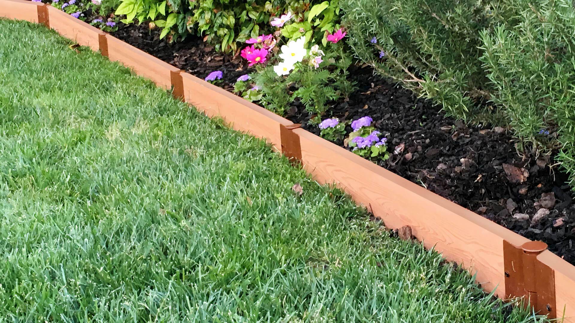 wood flower bed borders