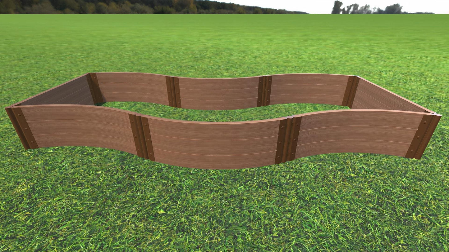 Tool-Free 'Lazy Curve' - 4' x 12' Raised Garden Bed Raised Garden Beds Frame It All Classic Sienna 2" 3 = 16.5"